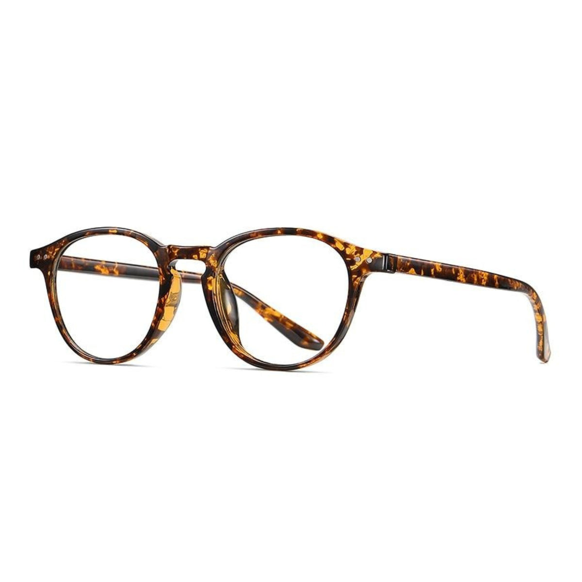 oculos anti luz azul redondo leopardo perfil