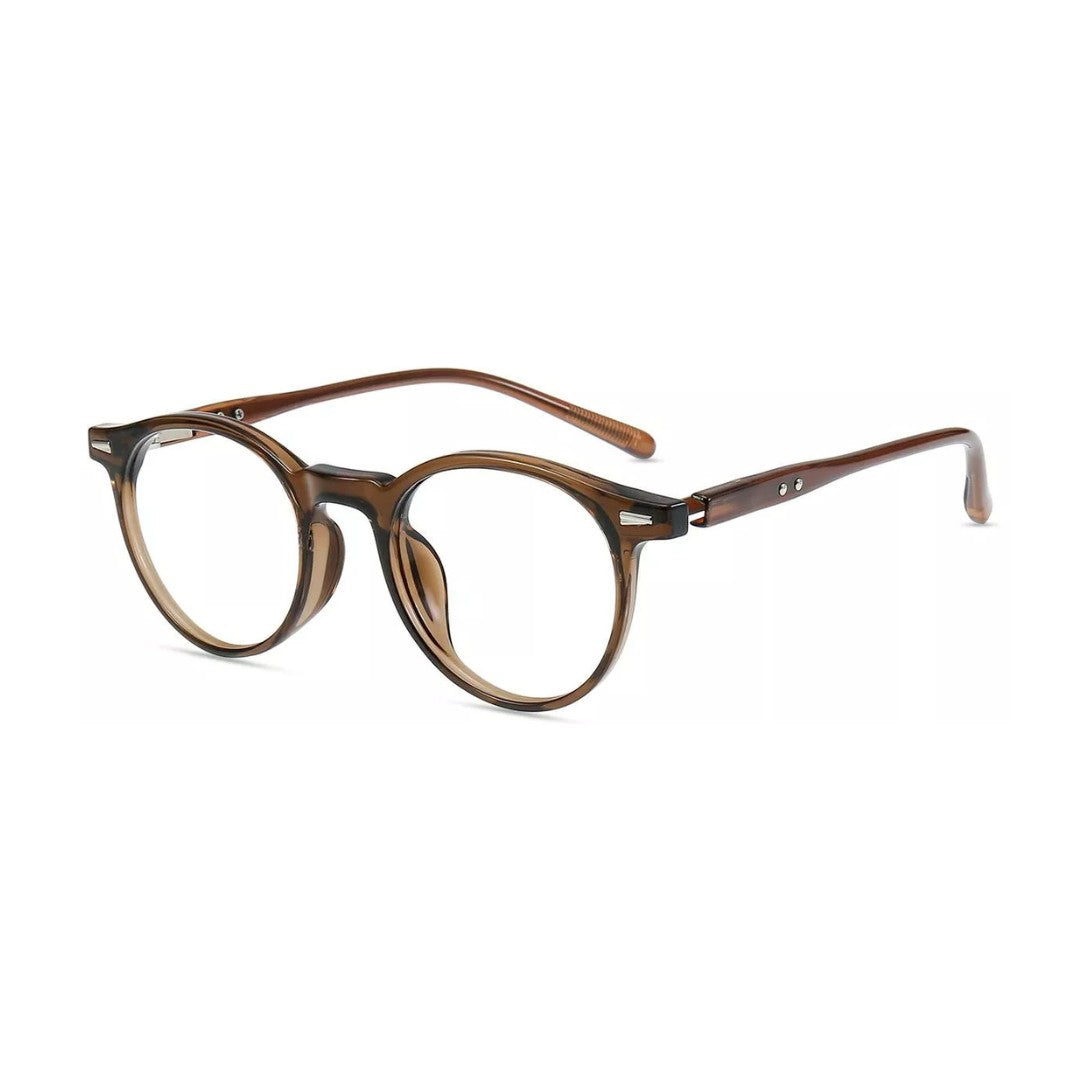 oculos aros anti luz azul marrom perfil