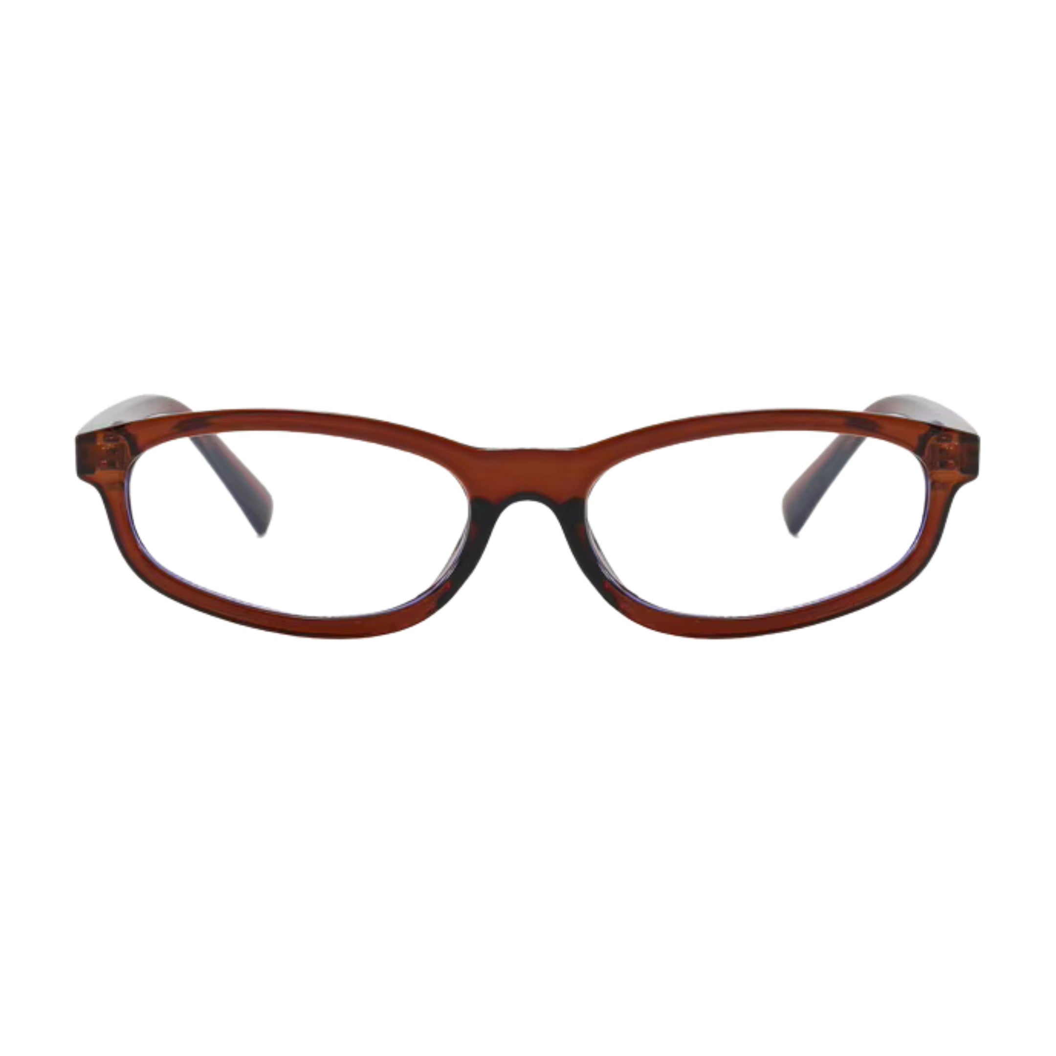 oculos bari anti luz azul marrom frente