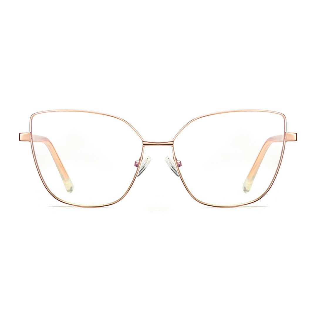 oculos manila rosa dourado frente
