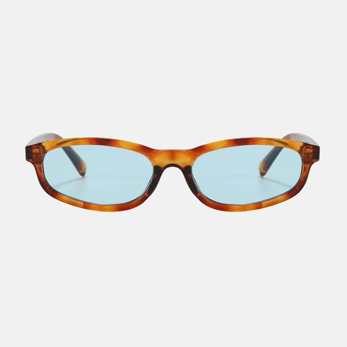 oculos mira sol leopardo azul frente