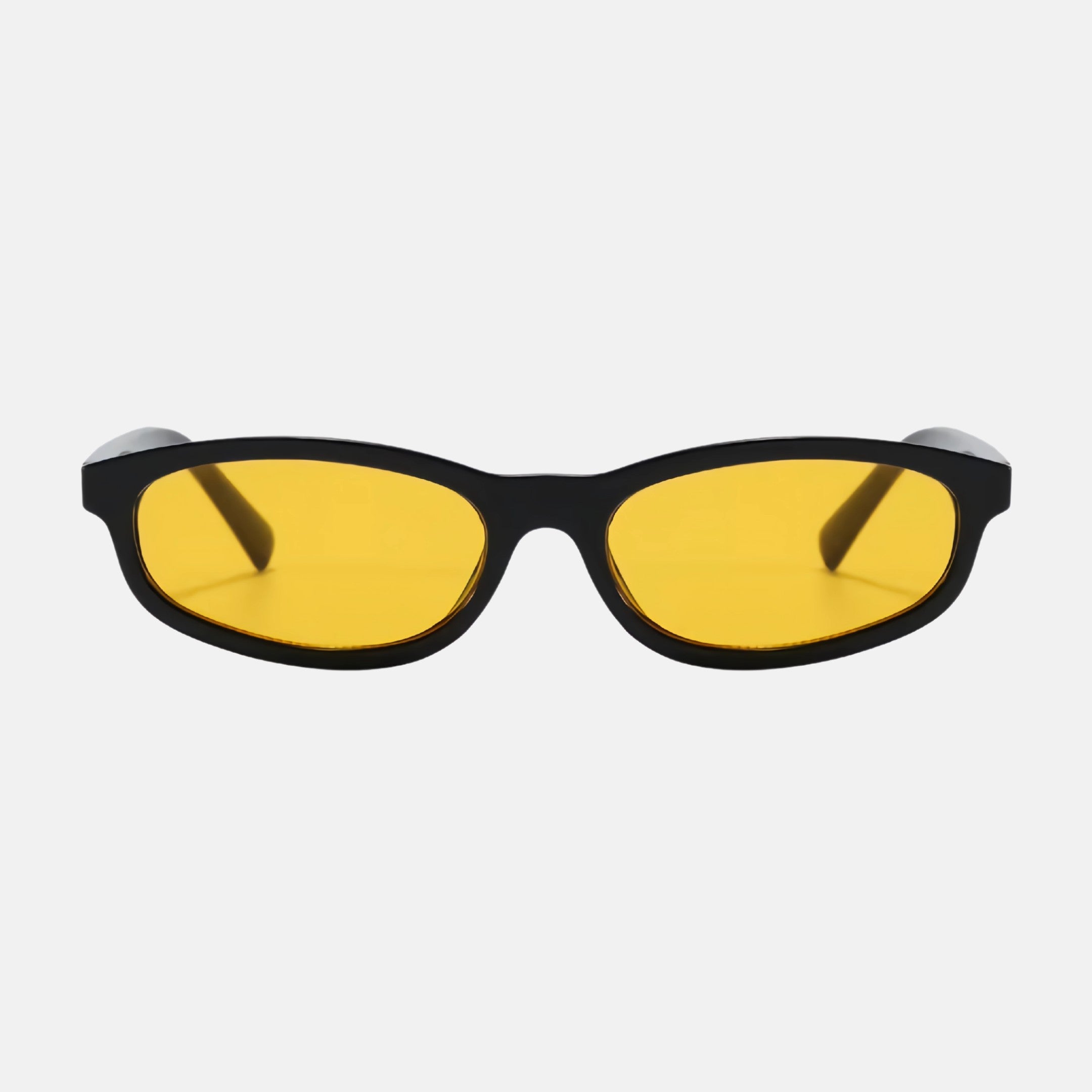 oculos mira sol preto amarelo frente