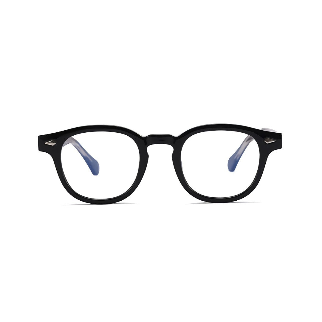 oculos wallis anti luz azul preto prata frente