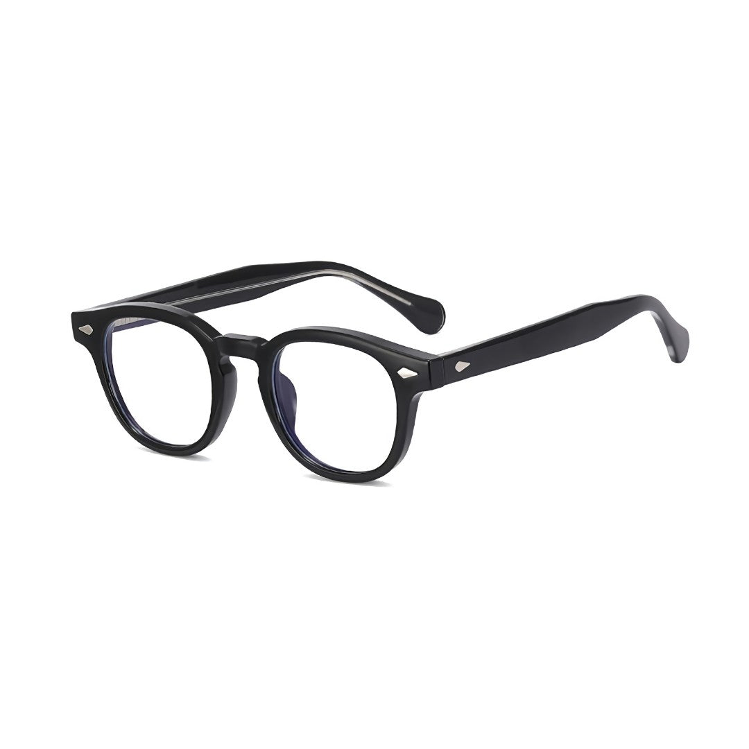 oculos wallis anti luz azul preto prata perfil