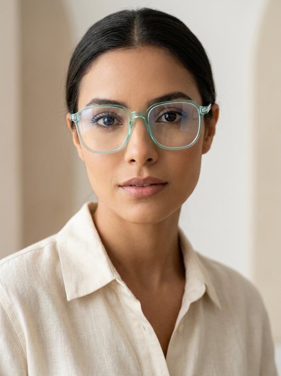 LunaRound Feminine Blue Light Glasses