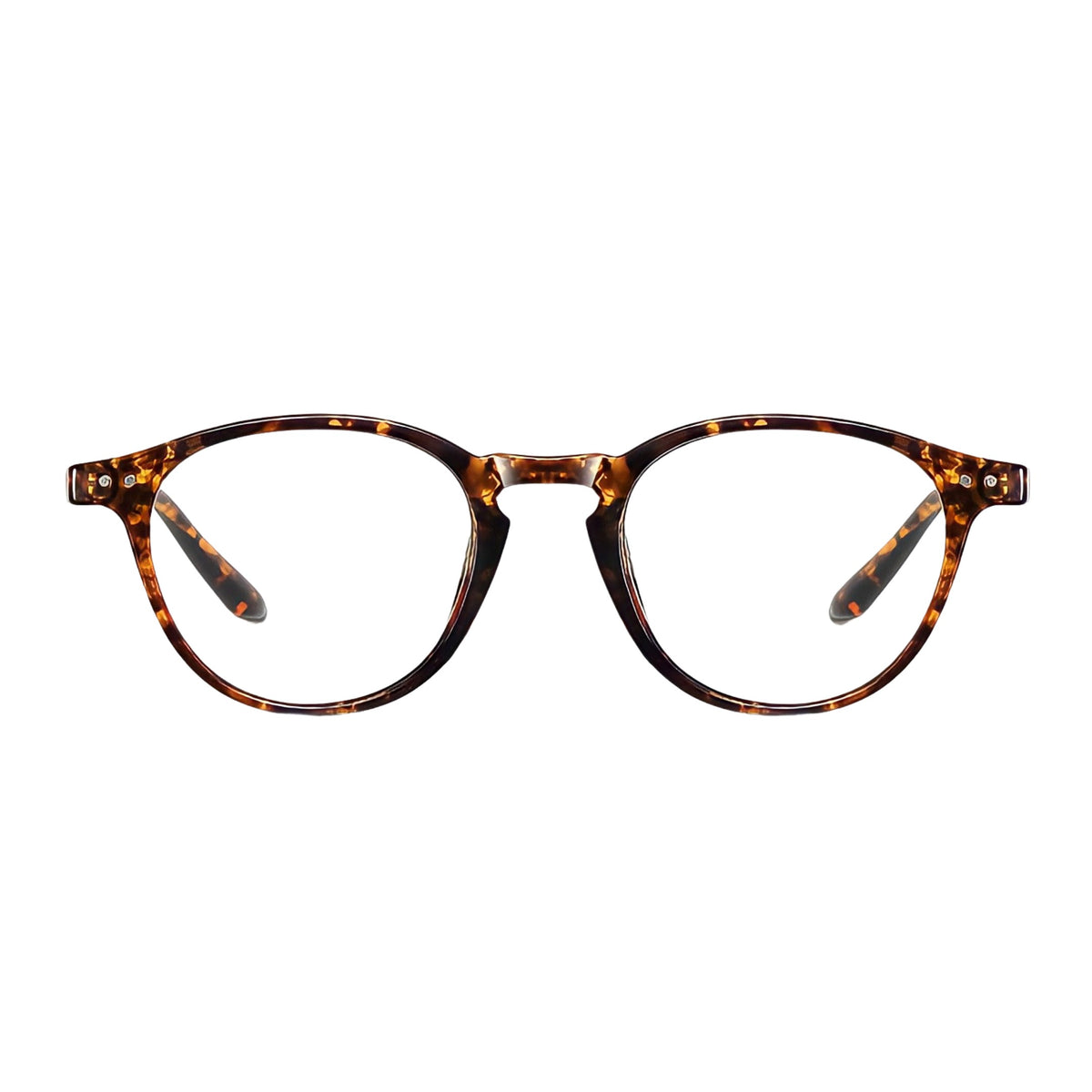 oculos anti luz azul redondo leopardo frente
