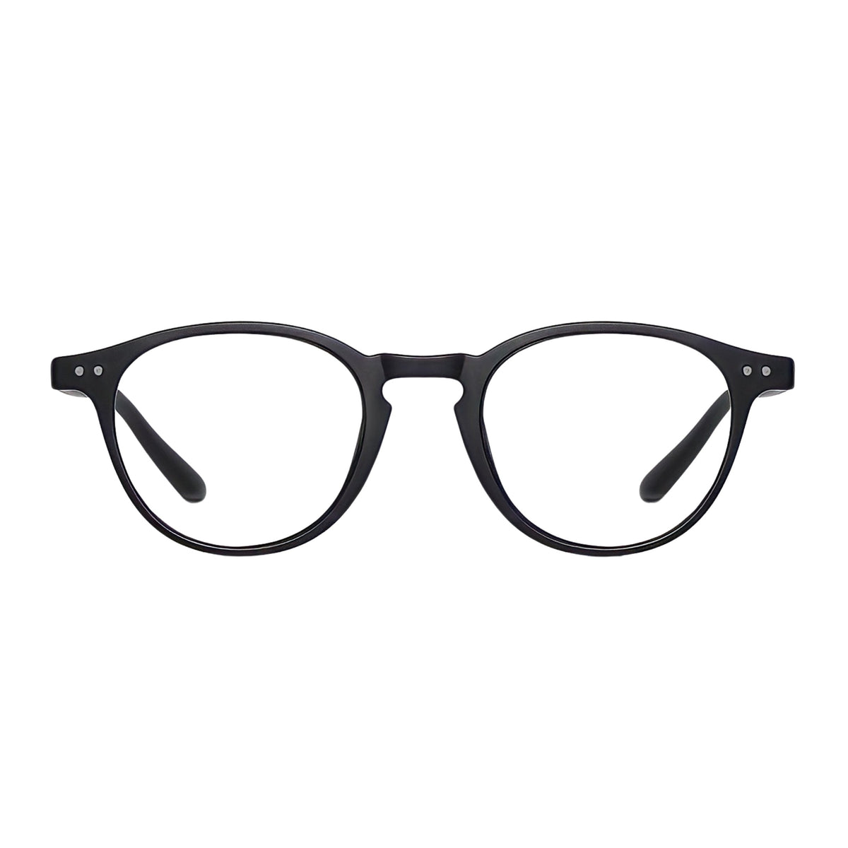 oculos anti luz azul redondo preto fosco frente