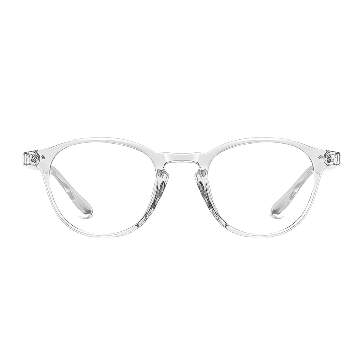 oculos anti luz azul redondo transparente frente