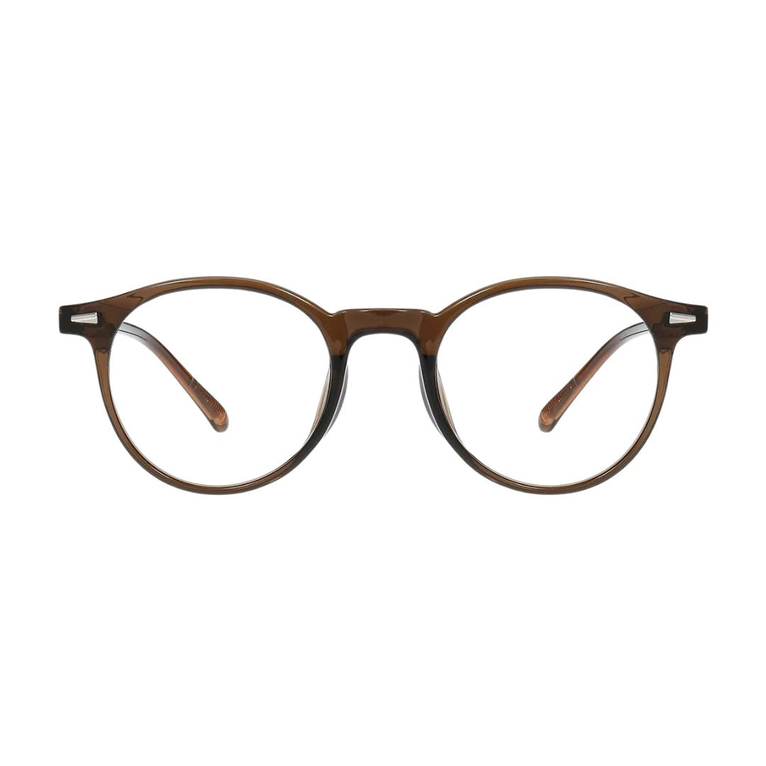 oculos aros anti luz azul marrom frente