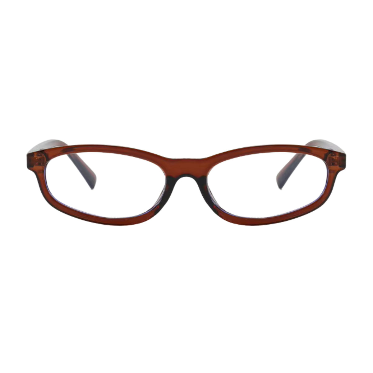 oculos bari anti luz azul marrom frente