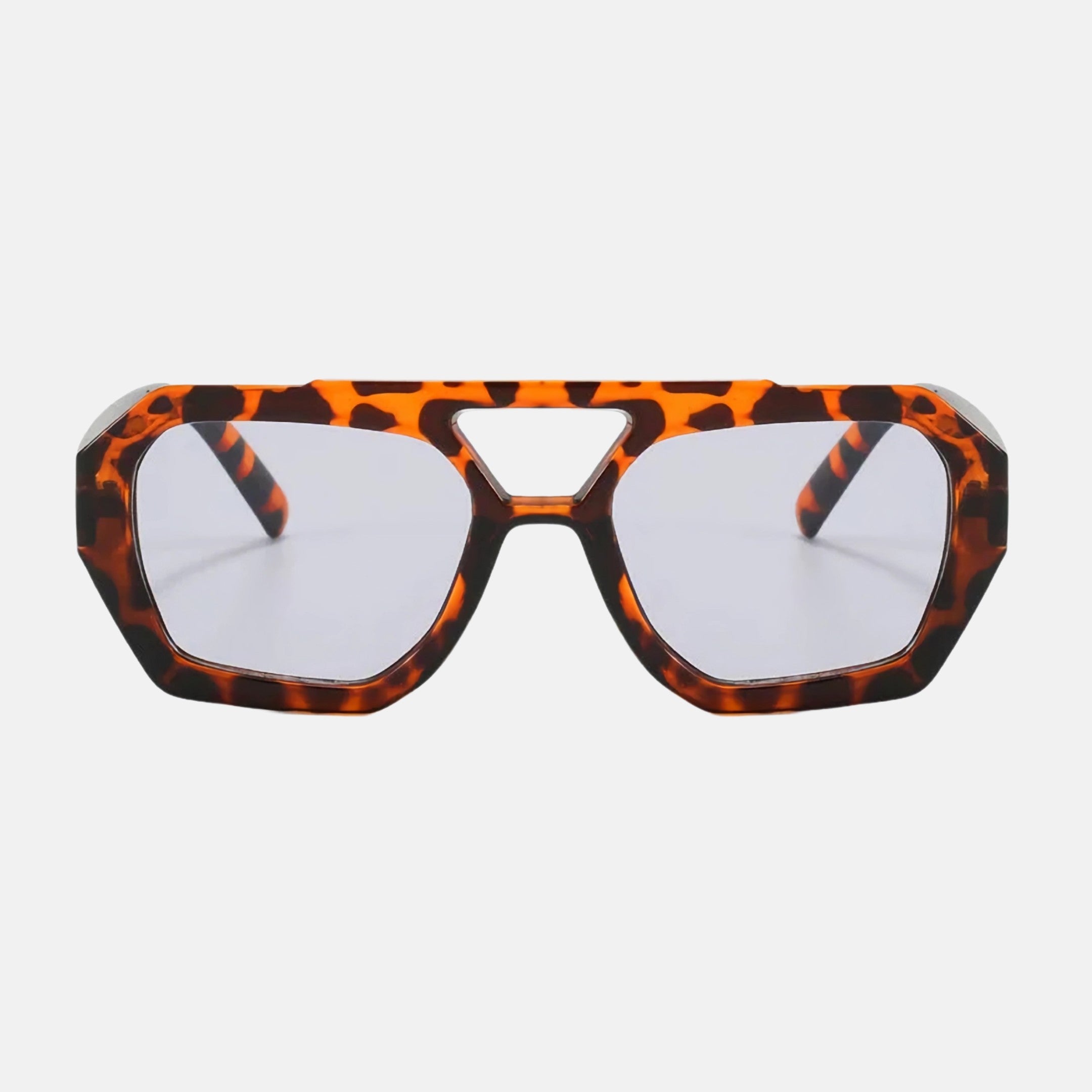oculos cali sol leopardo cinza frente