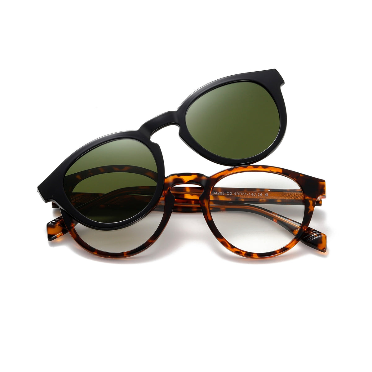 oculos jax clip on leopardo frente