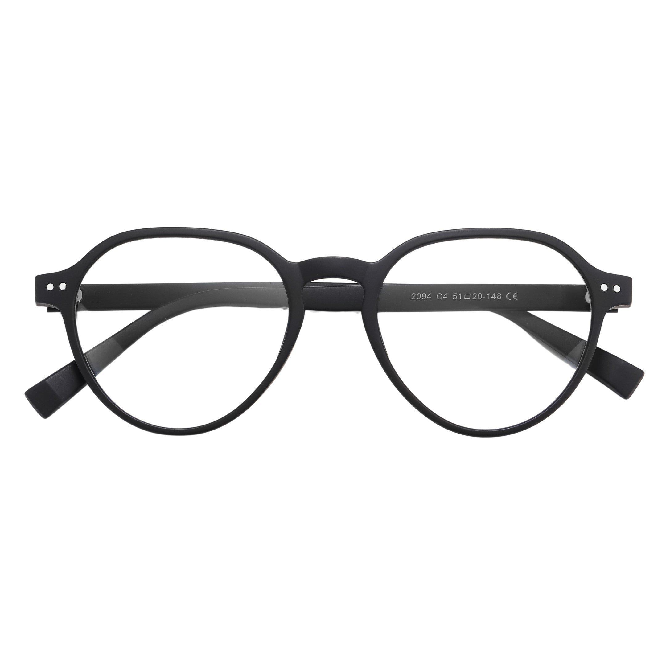 oculos lucca anti luz azul preto fosco frente