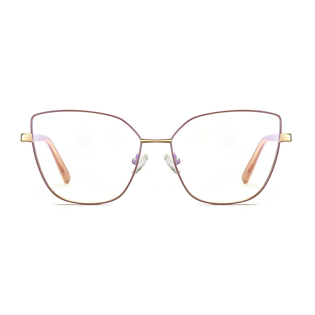 oculos manila bege dourado frente