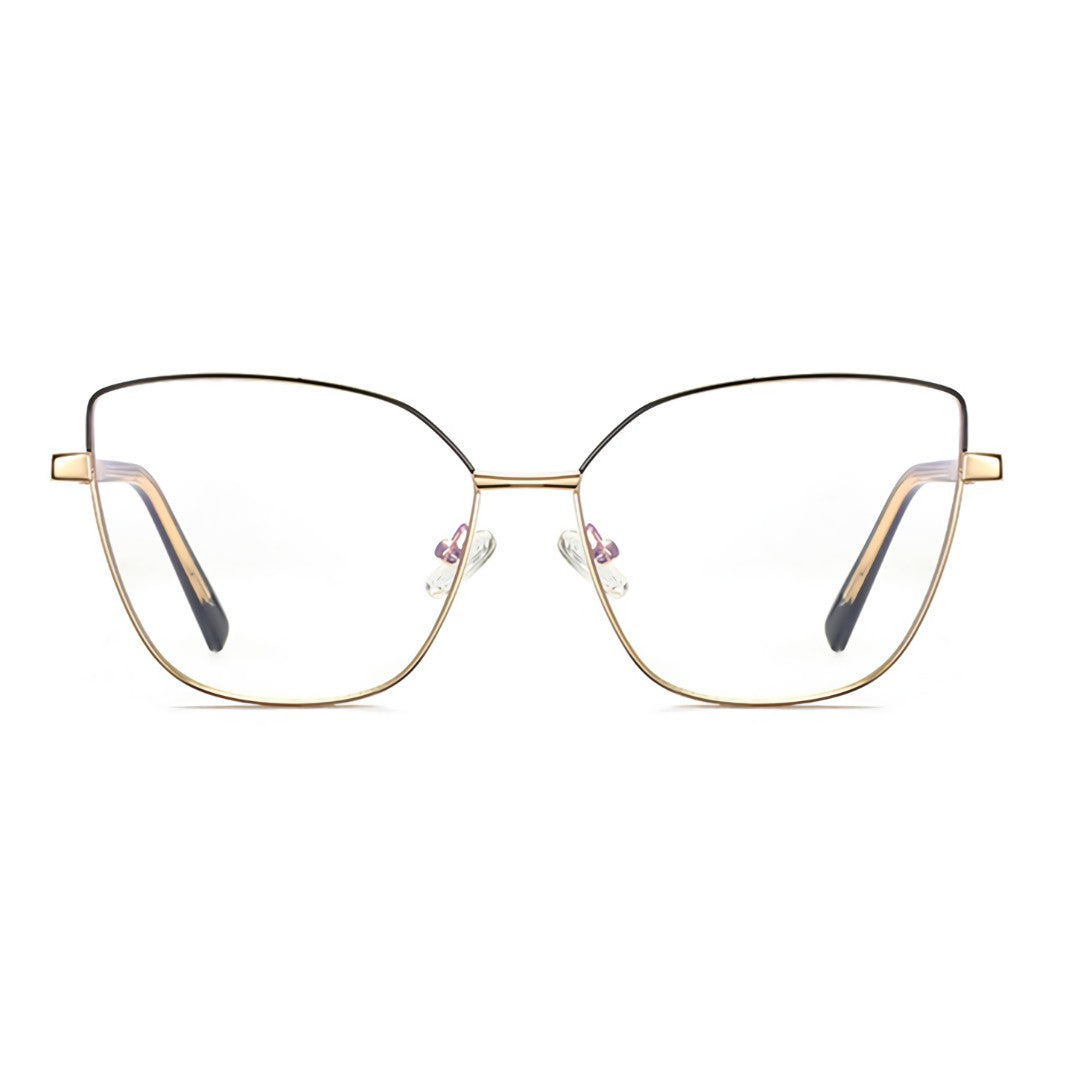 oculos manila preto dourado frente