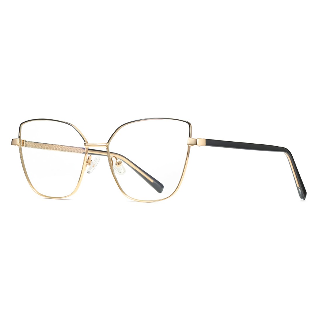 oculos manila preto dourado perfil