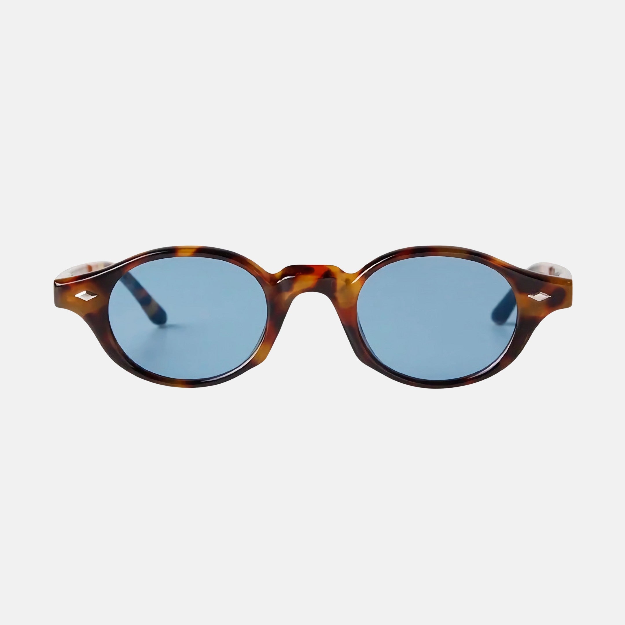 oculos maro sol leopardo azul frente