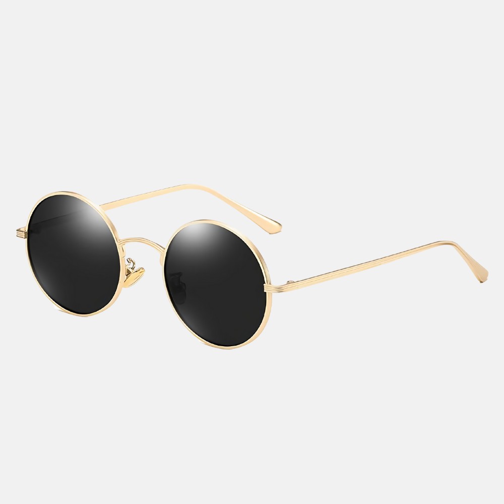 oculos mello sol dourado perfil