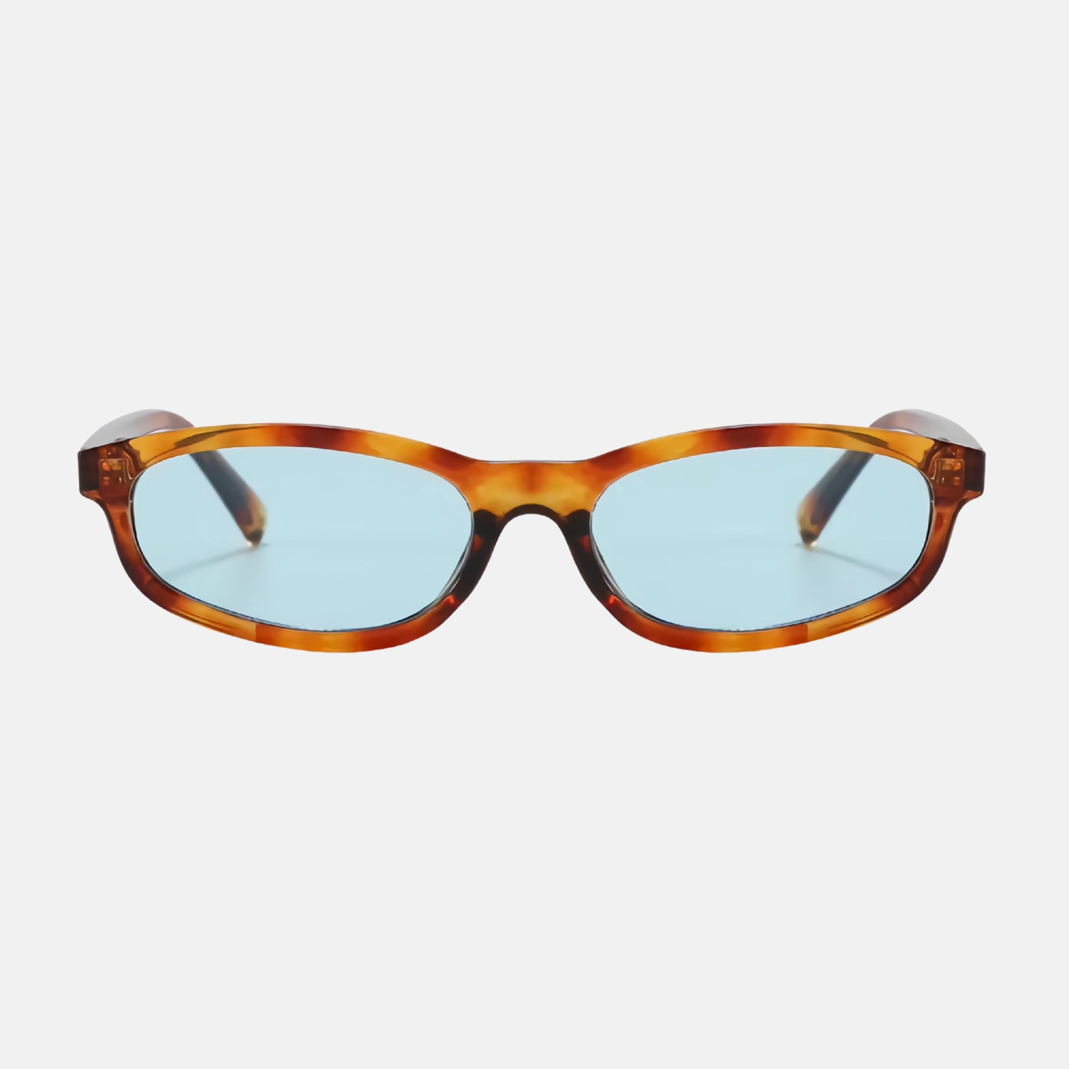 oculos mira sol leopardo azul frente