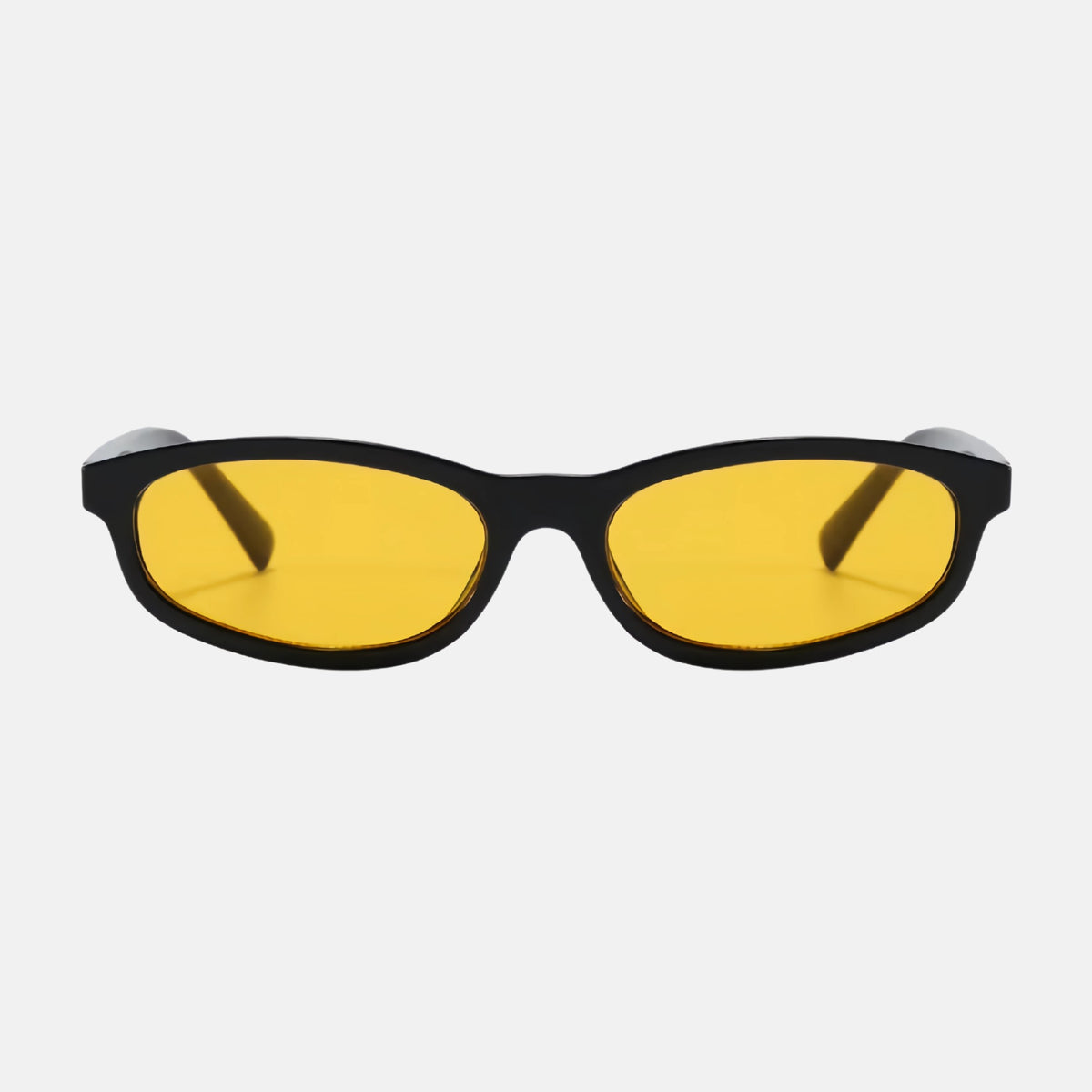 oculos mira sol preto amarelo frente