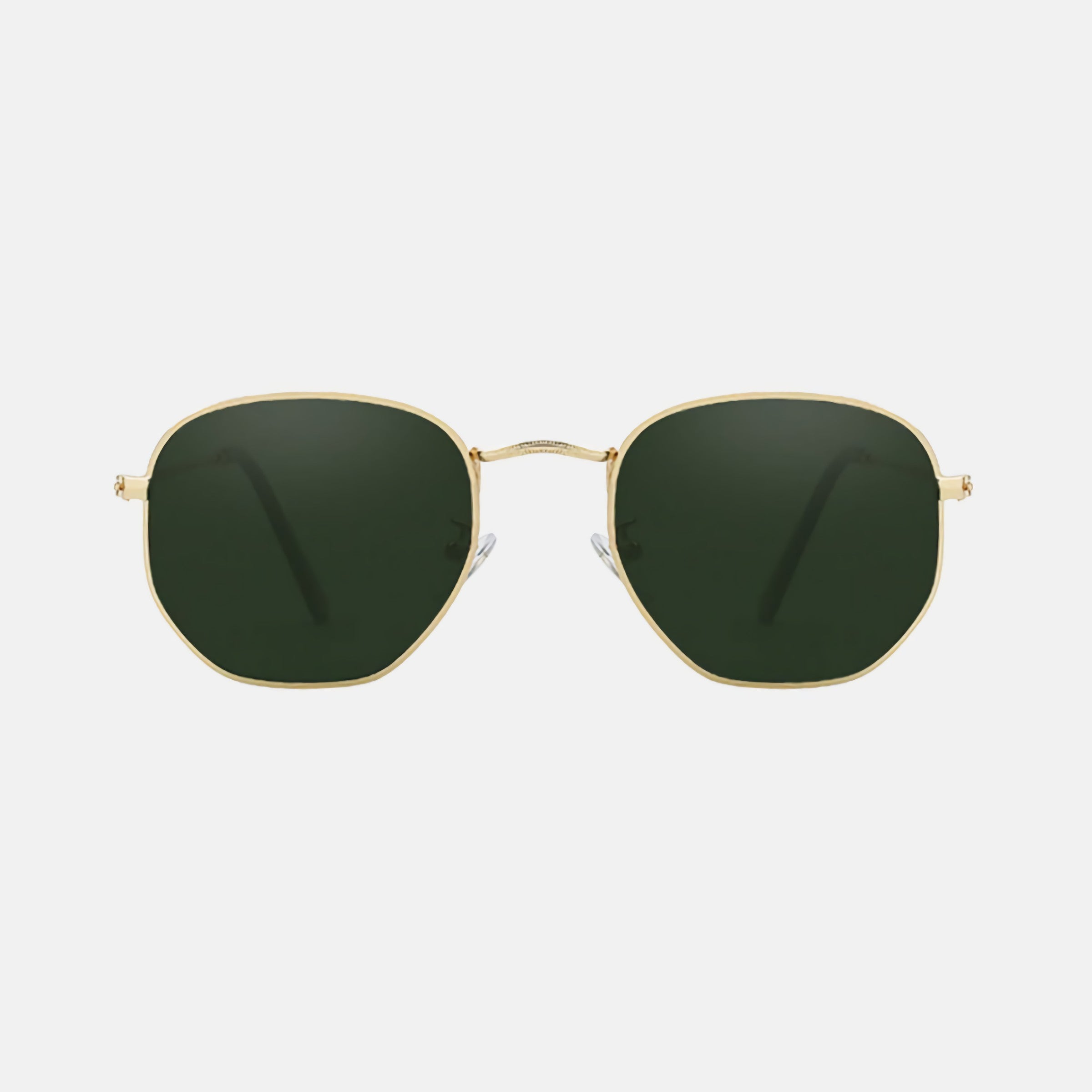 oculos olsson sol dourado com verde frente