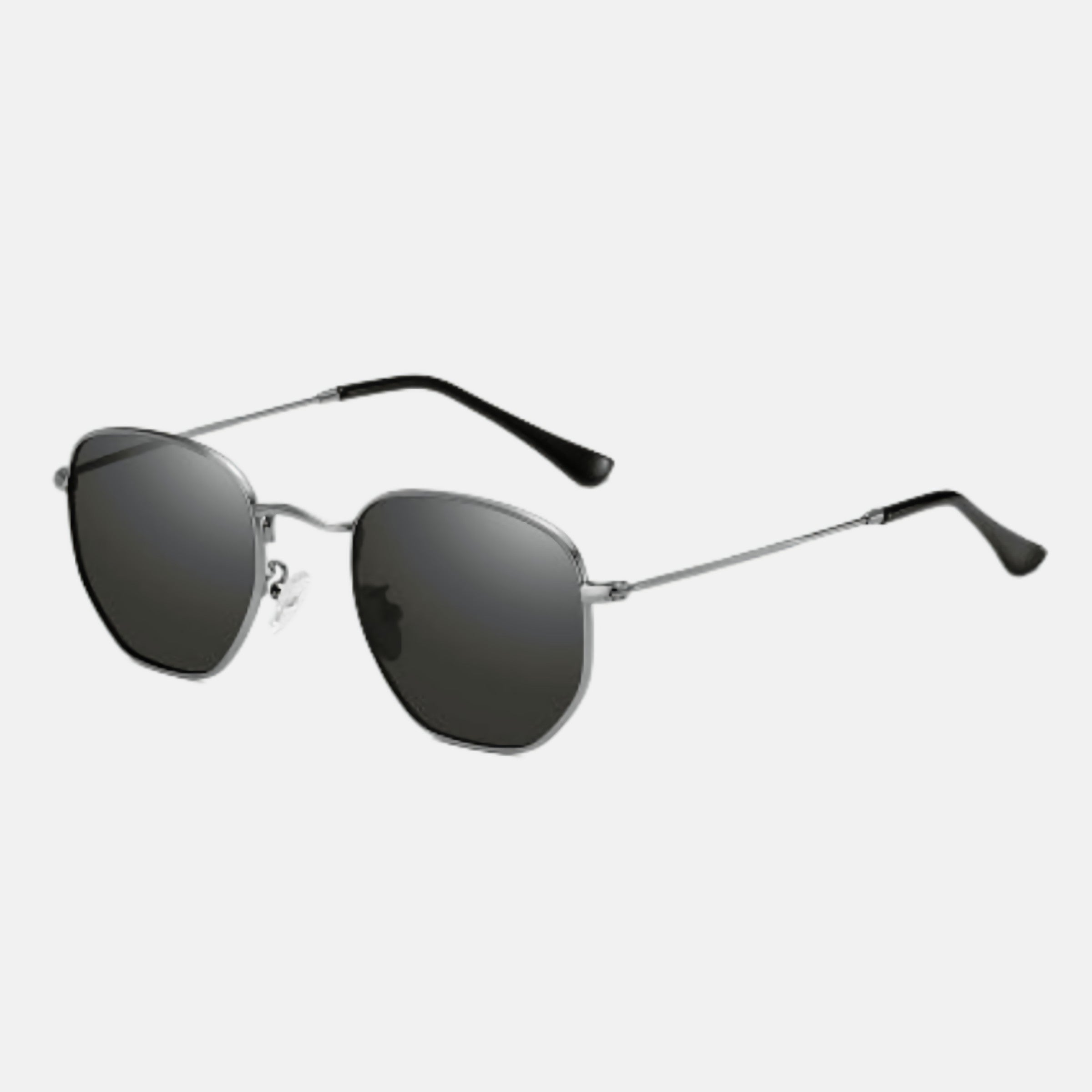 oculos olsson sol prata com preto frente