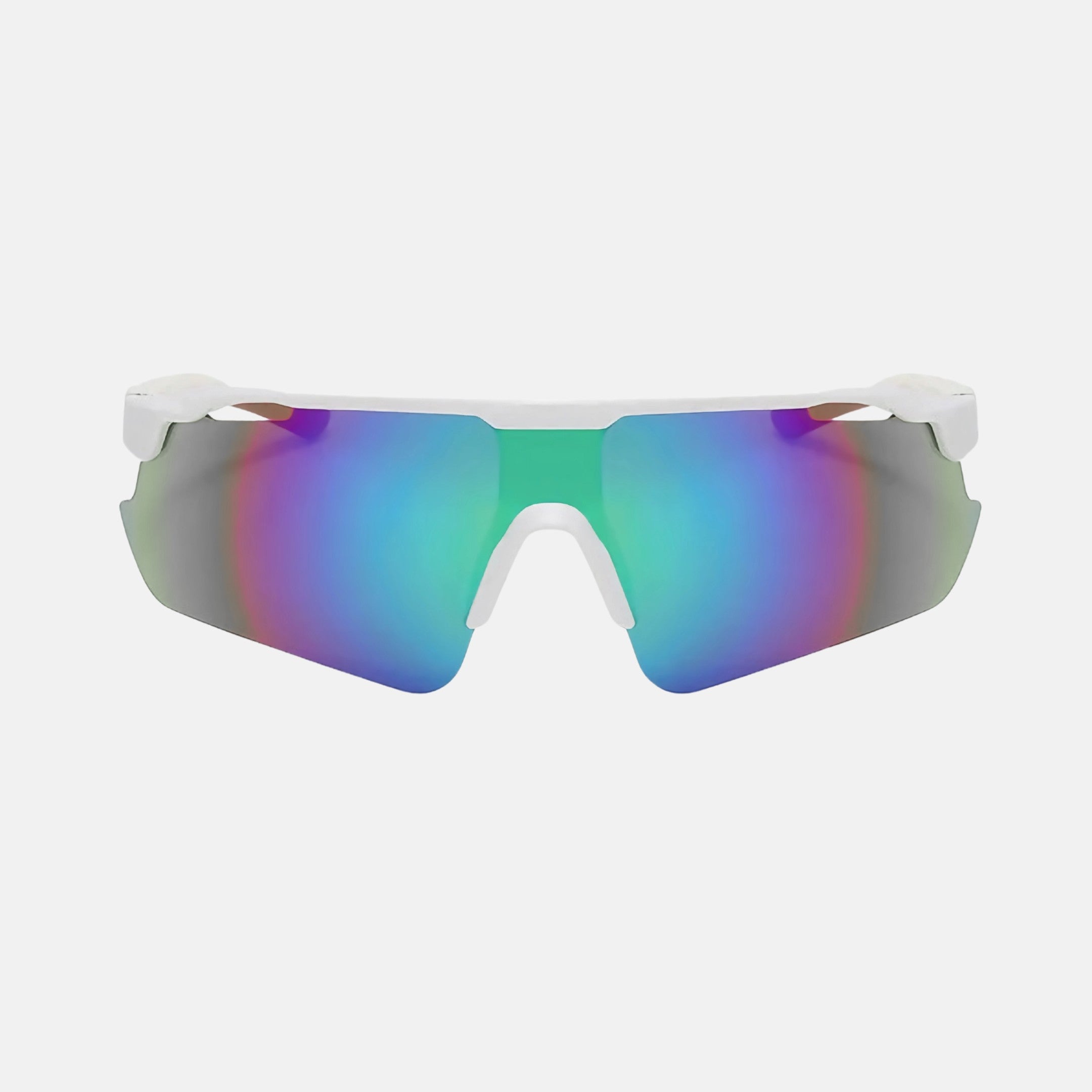oculos onyx esportivo branco espelhado frente