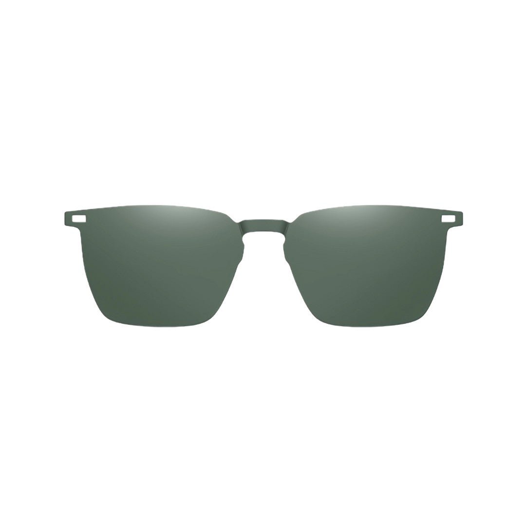 oculos rise clip on verde escuro clip detalhe