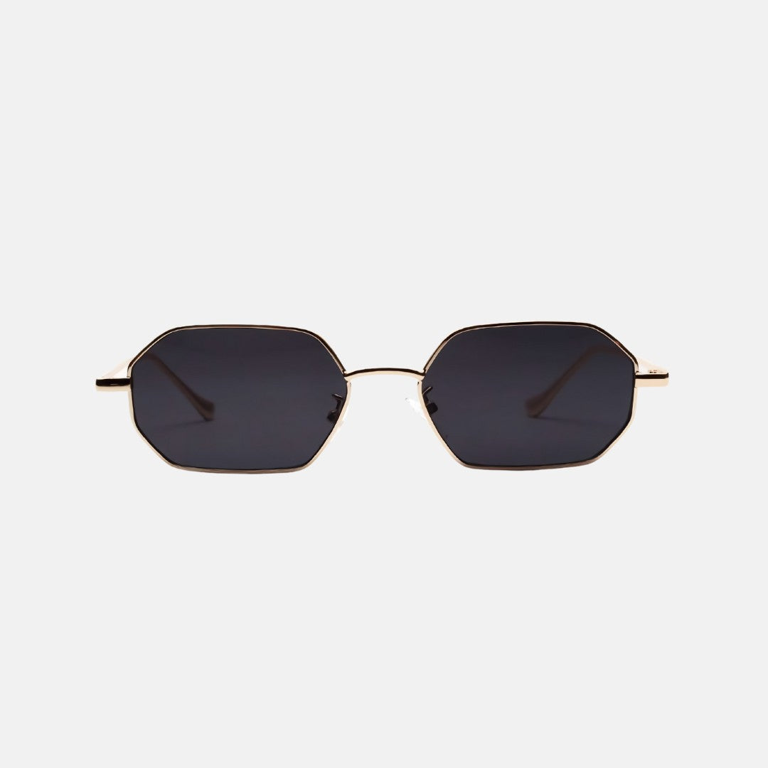 oculos roka sol dourado preto frente