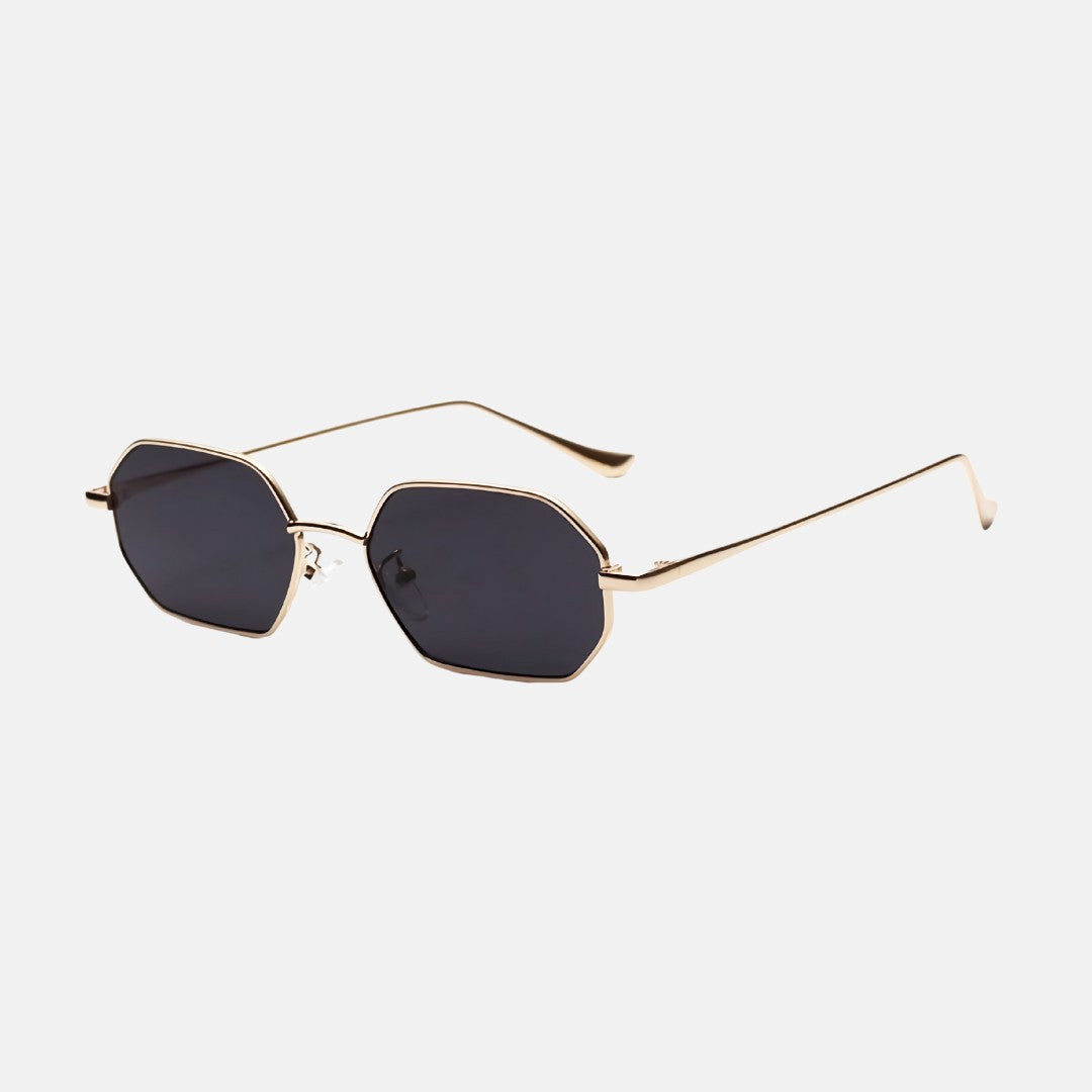 oculos roka sol dourado preto perfil