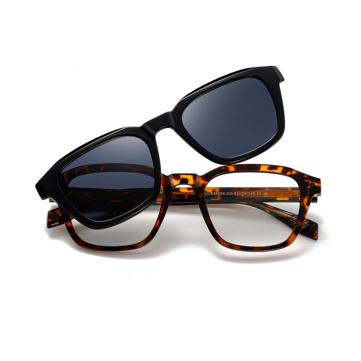 oculos soren clip on leopardo frente