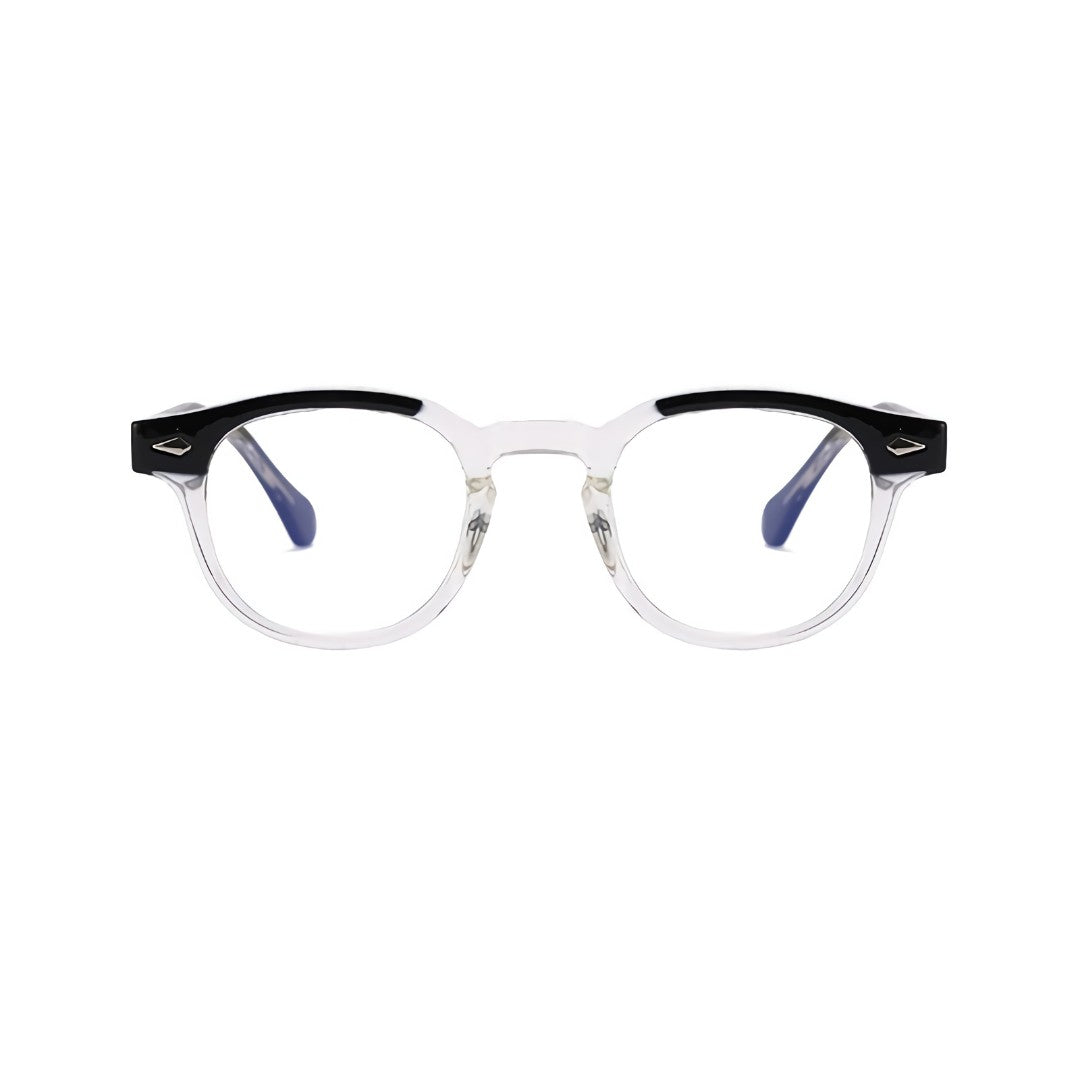 oculos wallis anti luz azul transparente preto frente