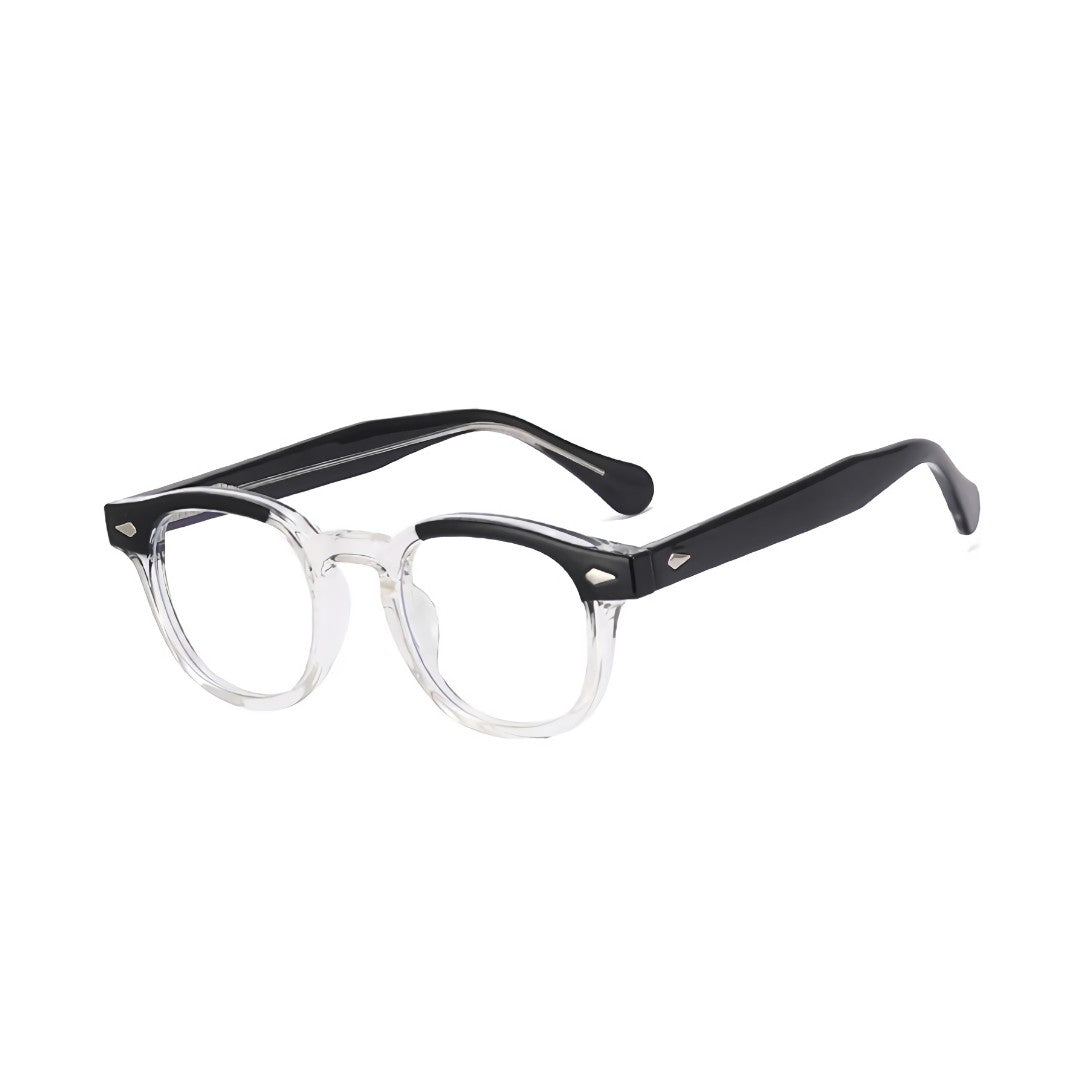 oculos wallis anti luz azul transparente preto perfil